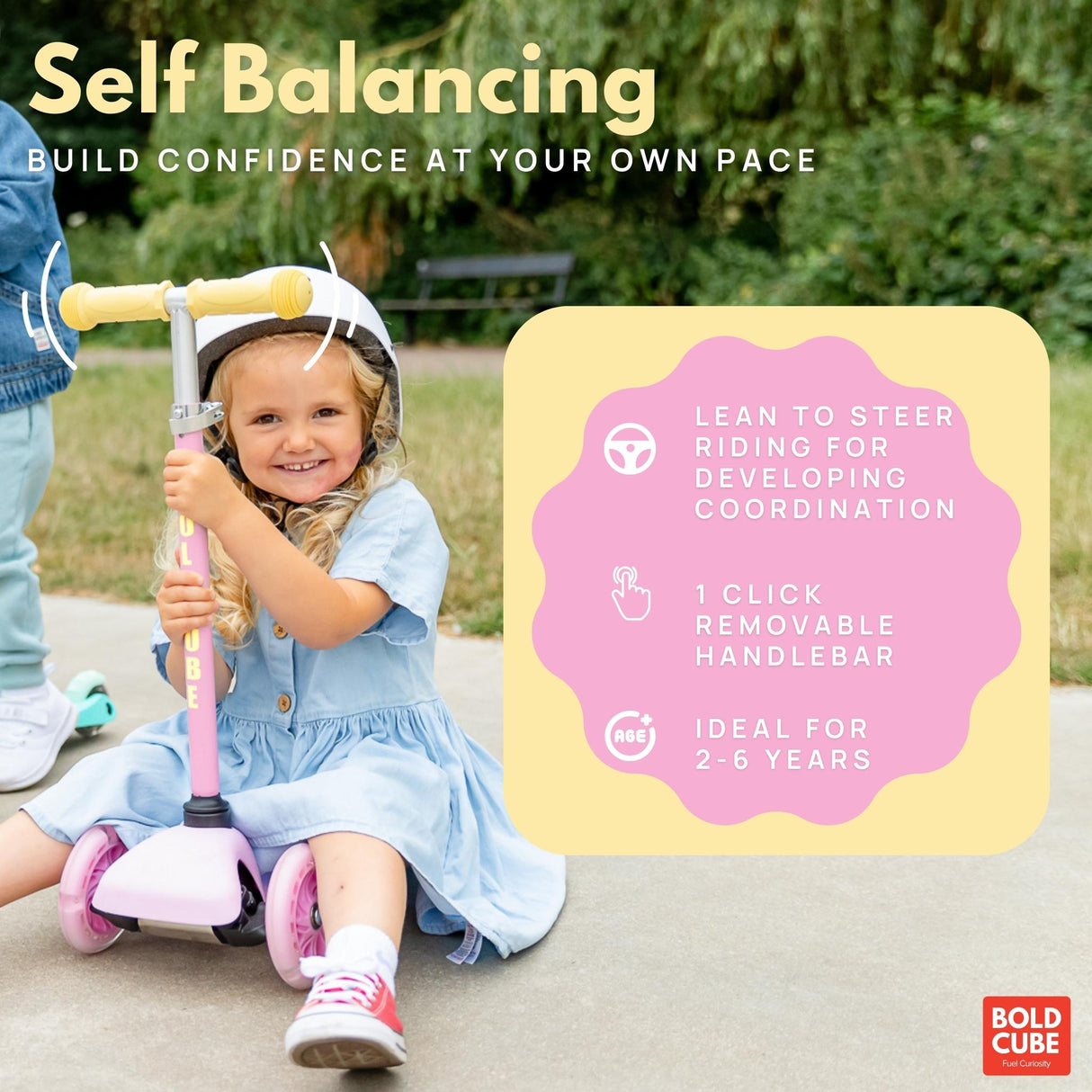 Pink & Yellow - Teeny 3 Wheel Scooter