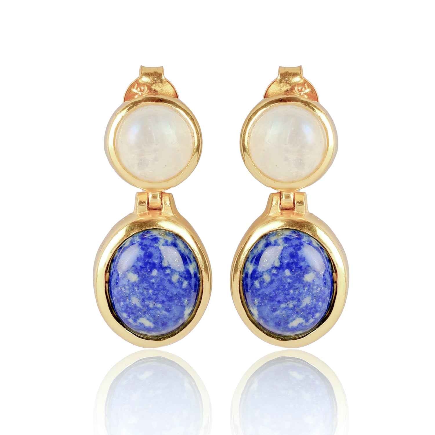 Lapis Lazuli & Moonstone Earrings