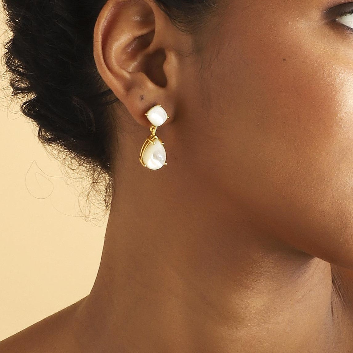 "Pure Elegance" White Onyx Stone Earrings
