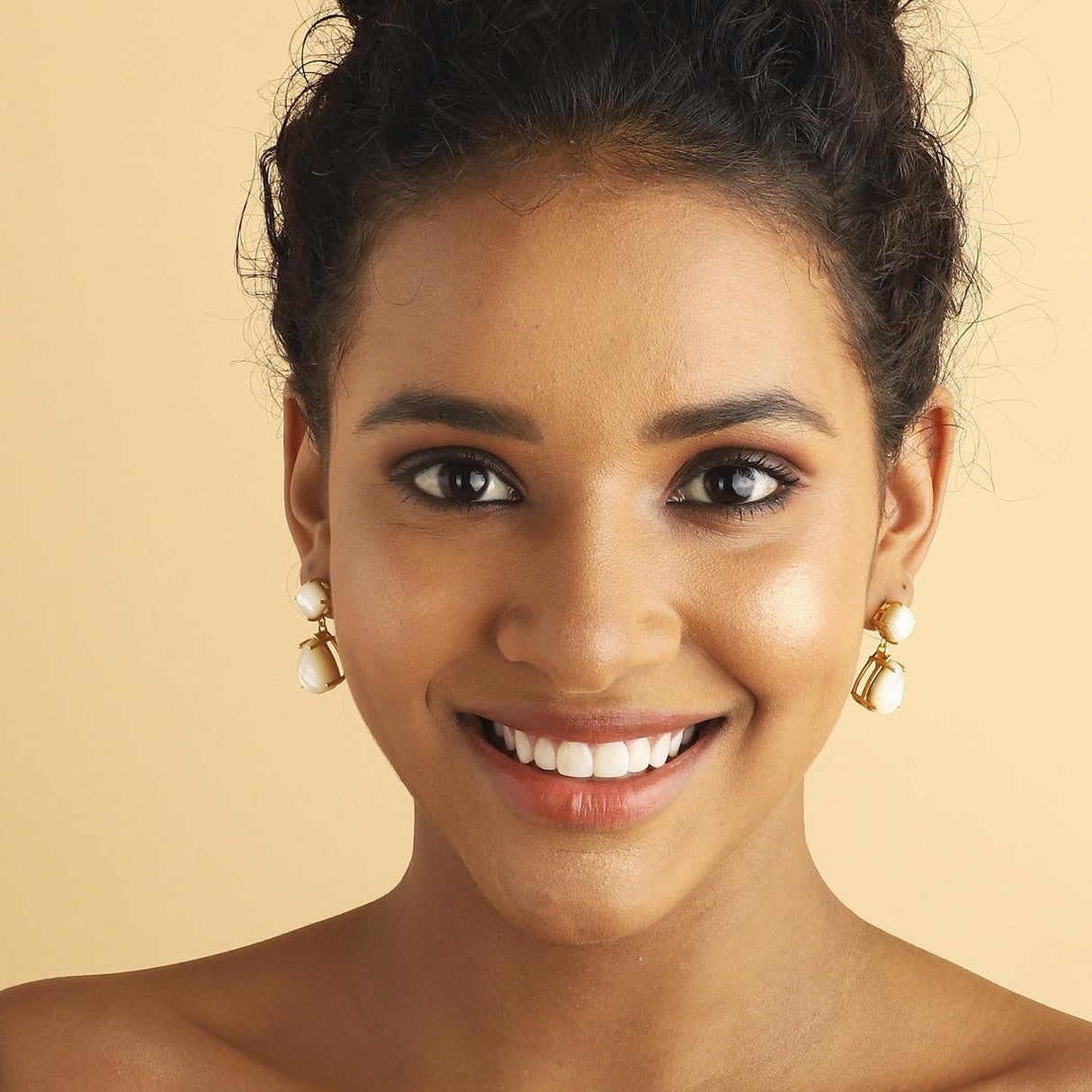"Pure Elegance" White Onyx Stone Earrings
