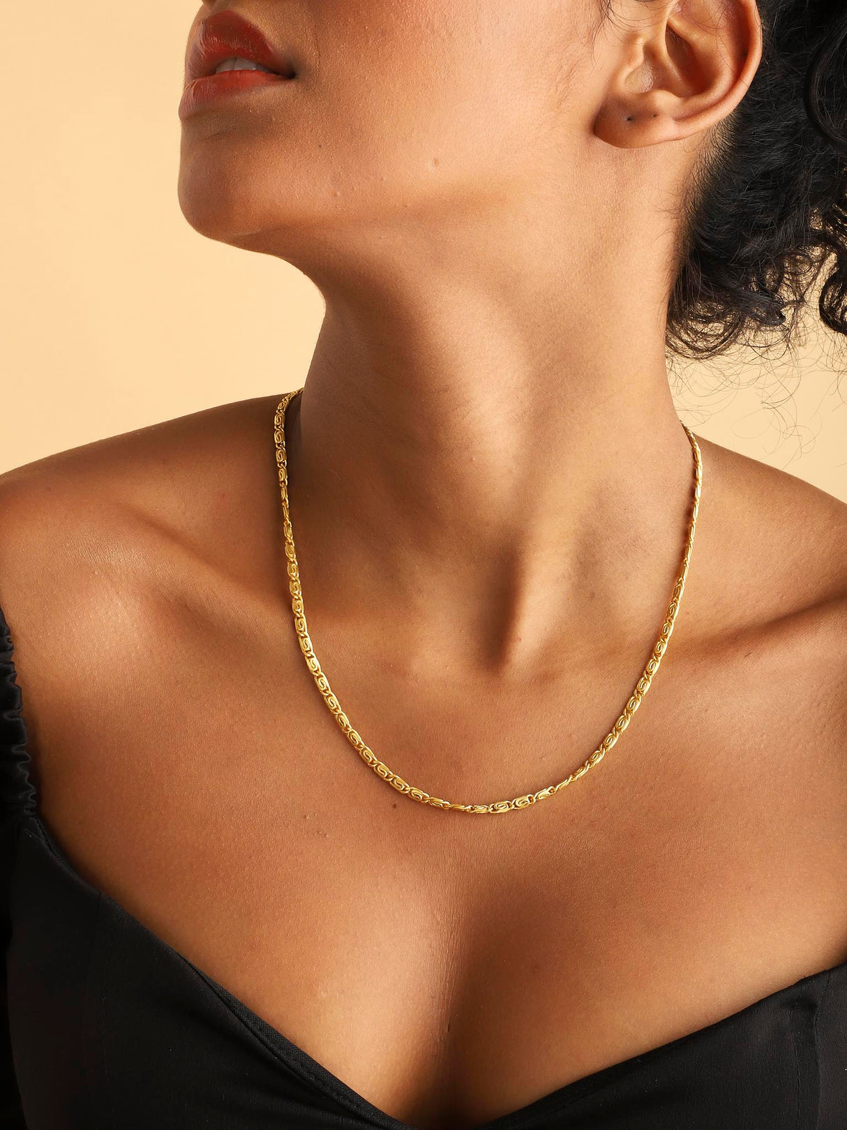Figaro Chain Necklace Gold 19"(48cm)