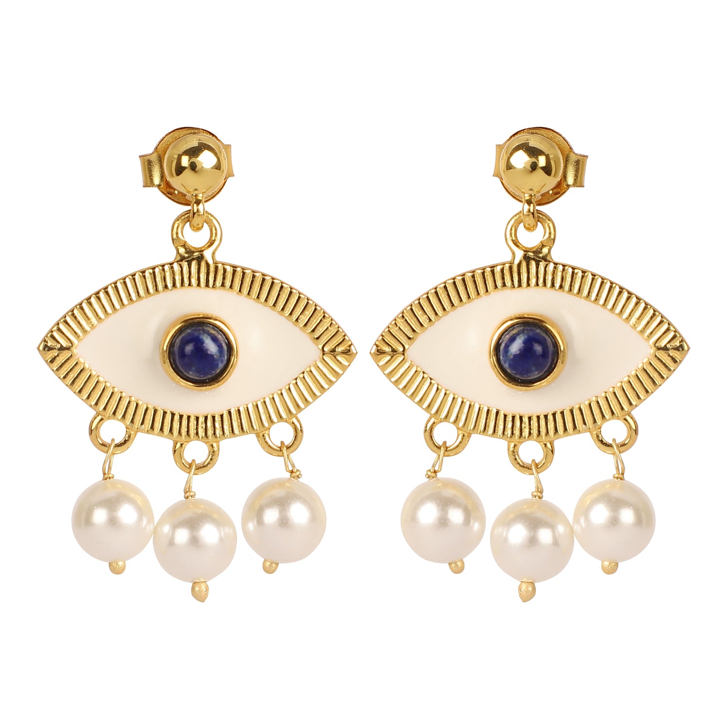 Evil Eye Earring Pearl