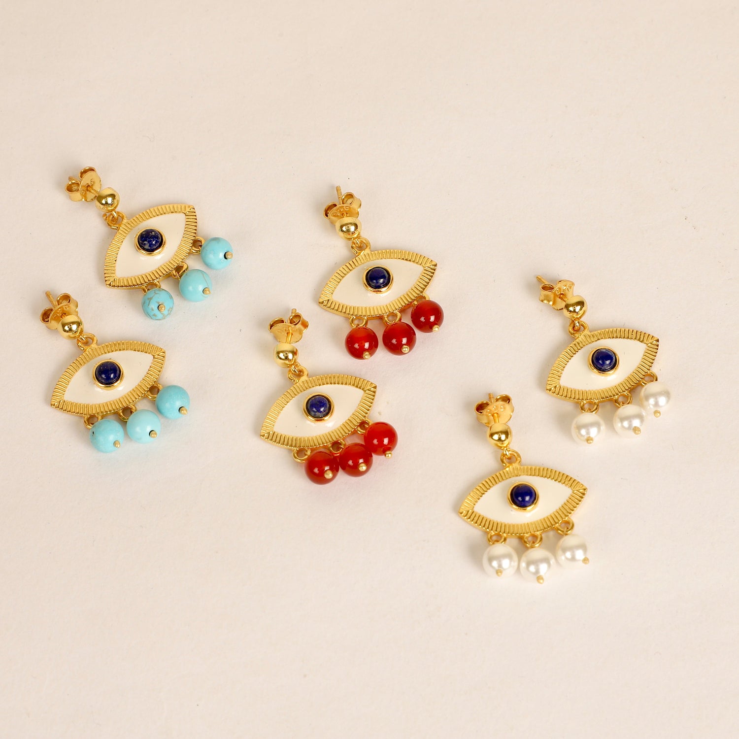 Evil Eye Earring Pearl
