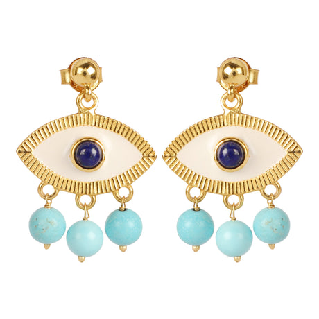 Evil Eye Earrings Turquoise