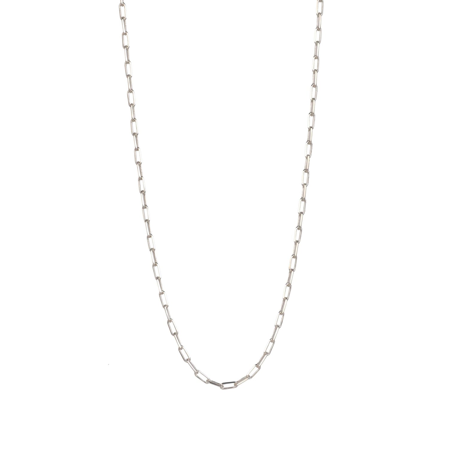 PaperClip Chain Necklace Silver (Small)