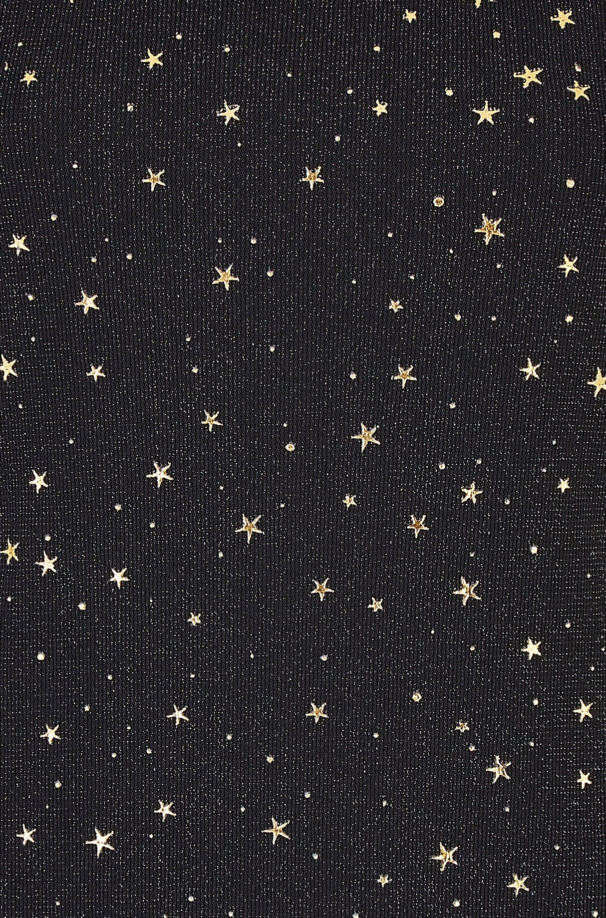 Yumi Black Mesh Star Print Long Sleeve Top