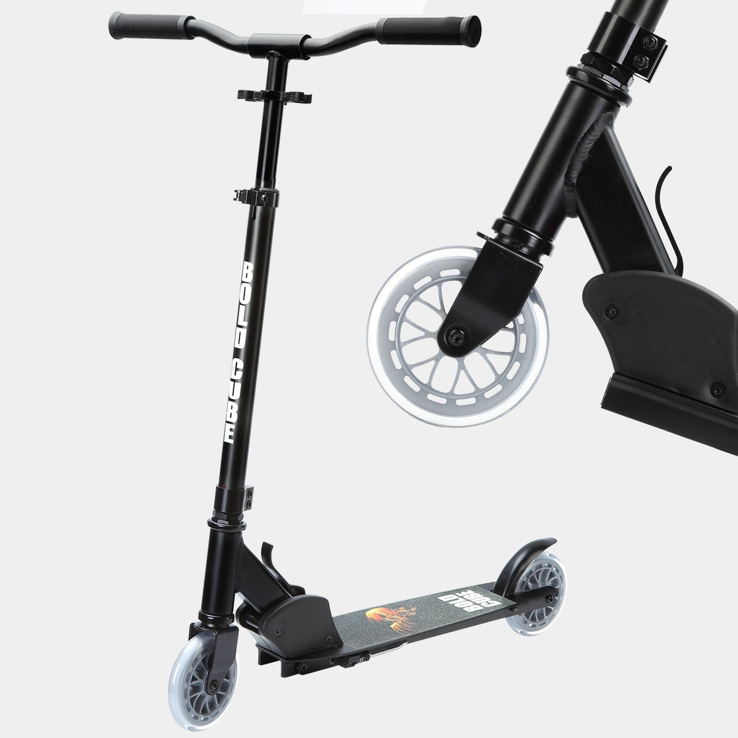 Black - Deluxe 2 Wheel Scooter