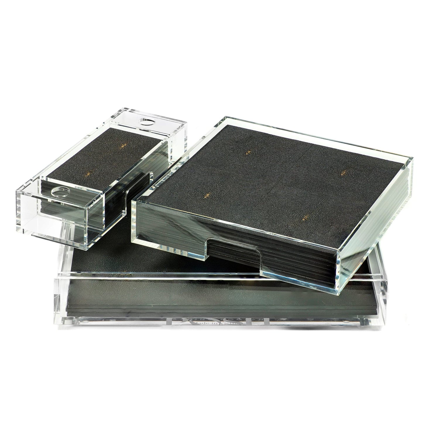 Matbox Clear - Faux Shagreen Chocolate