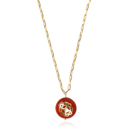 Melange Necklace Red Carnelian