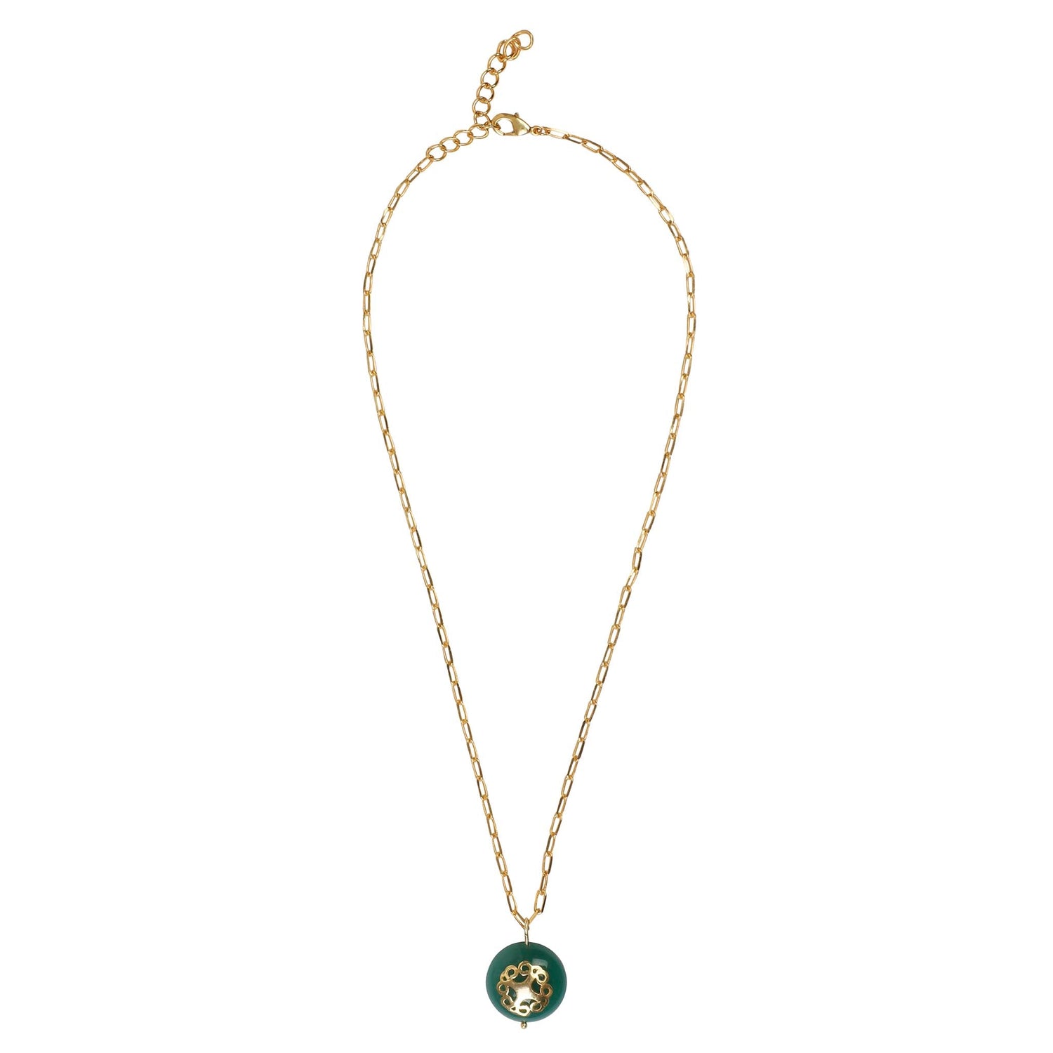 Melange Necklace Green Onyx