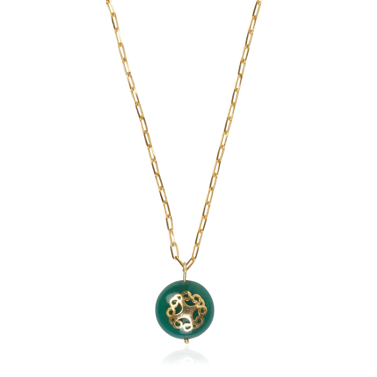 Melange Necklace Green Onyx