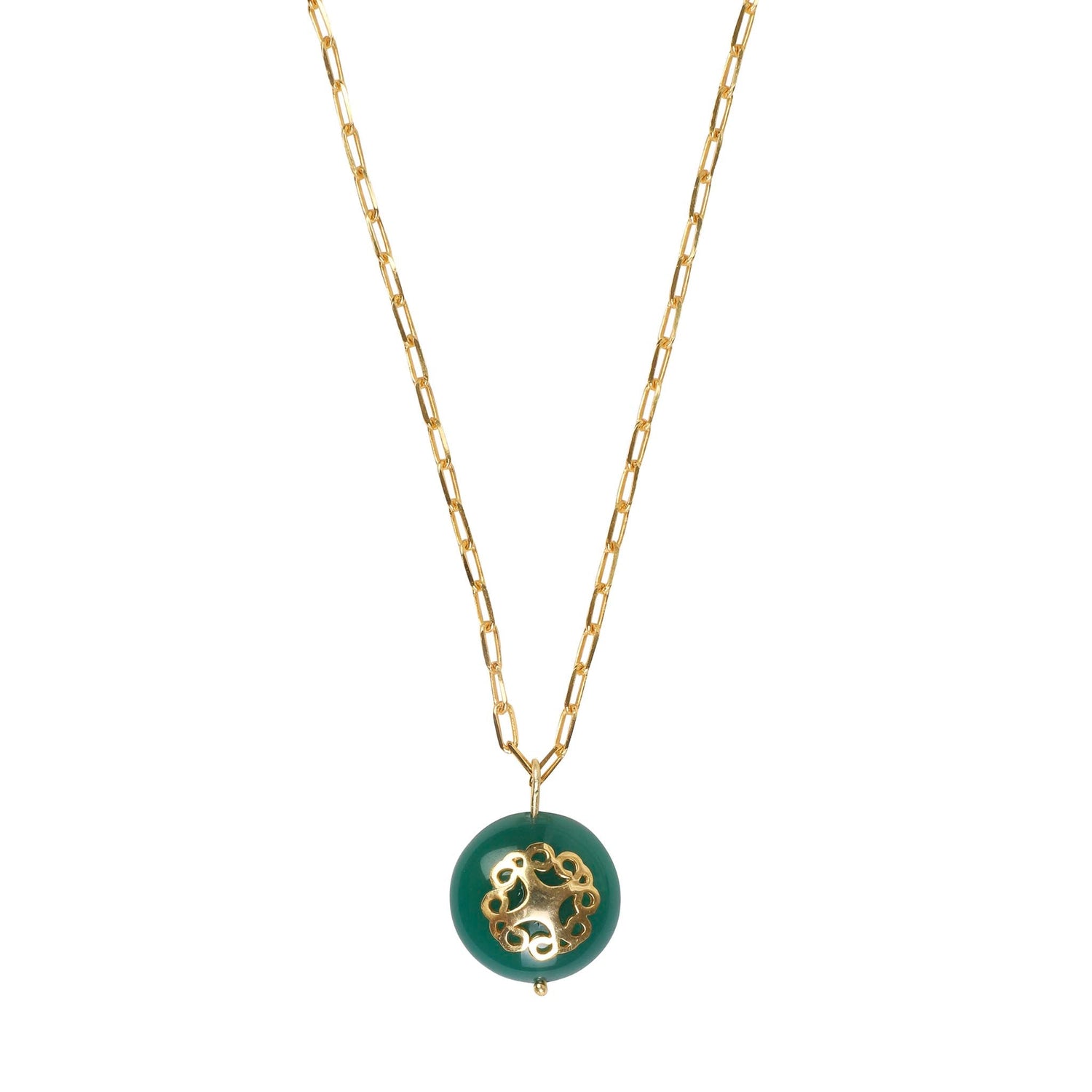 Melange Necklace Green Onyx