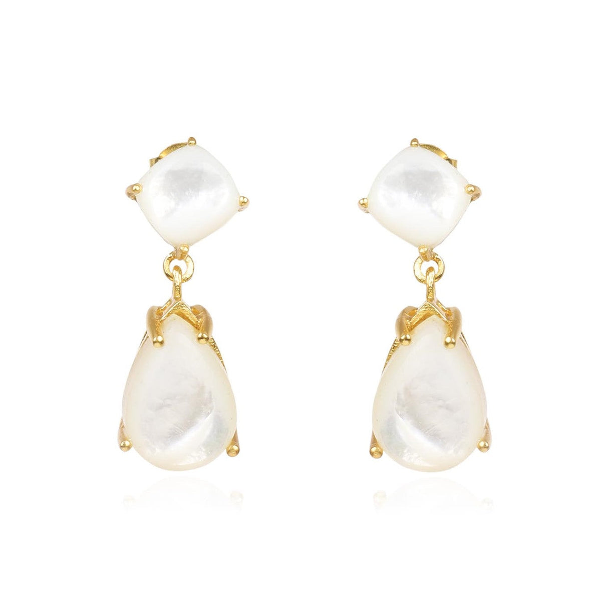"Pure Elegance" White Onyx Stone Earrings