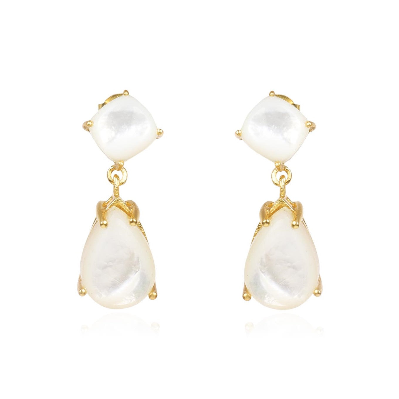 "Pure Elegance" White Onyx Stone Earrings