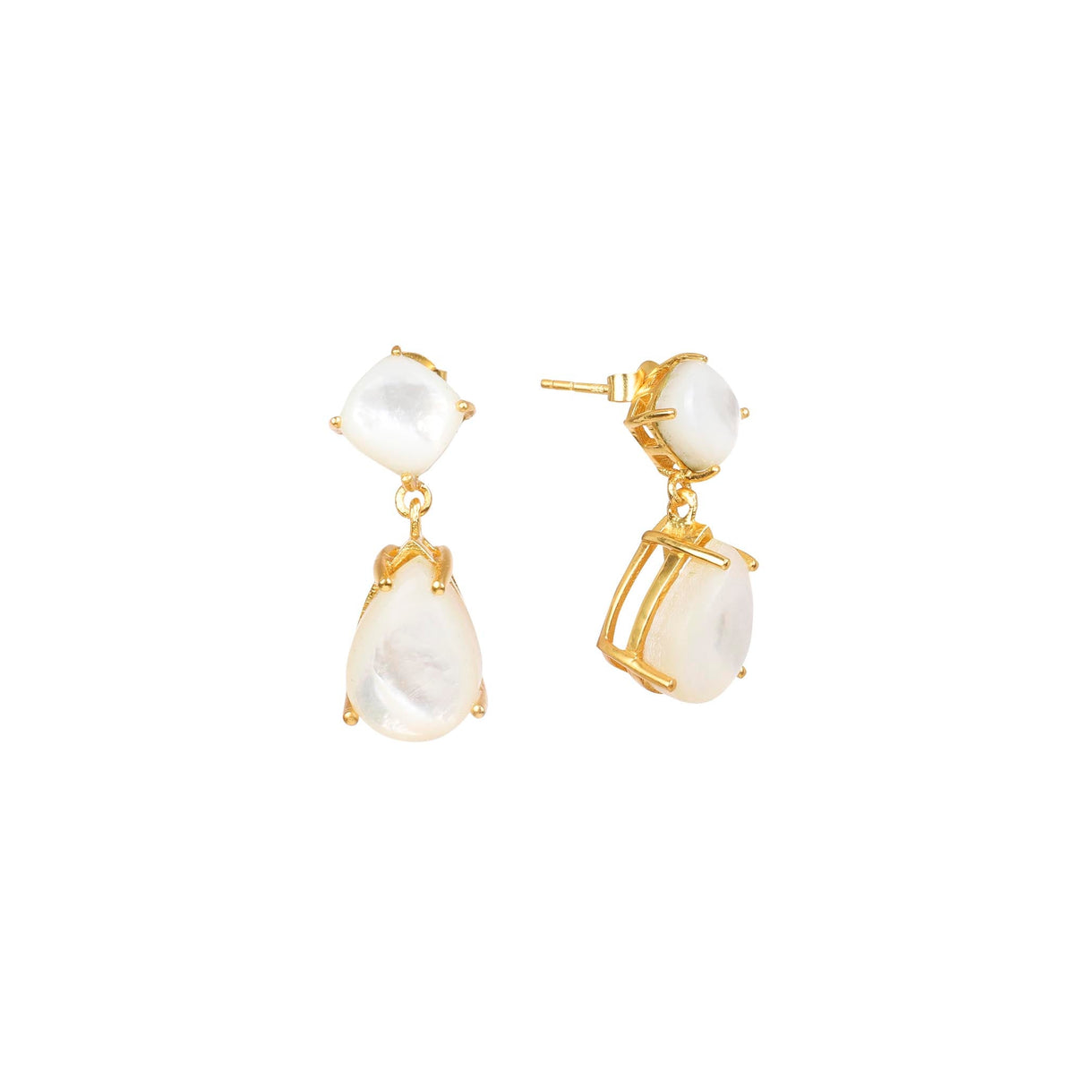 "Pure Elegance" White Onyx Stone Earrings