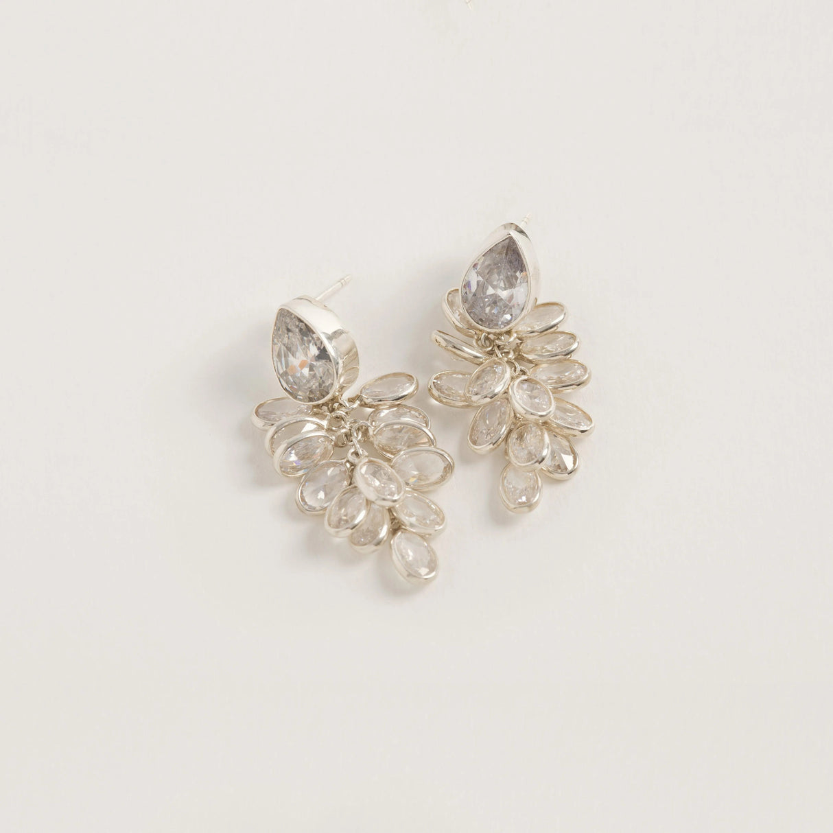 Petite Silver Crystal Drops