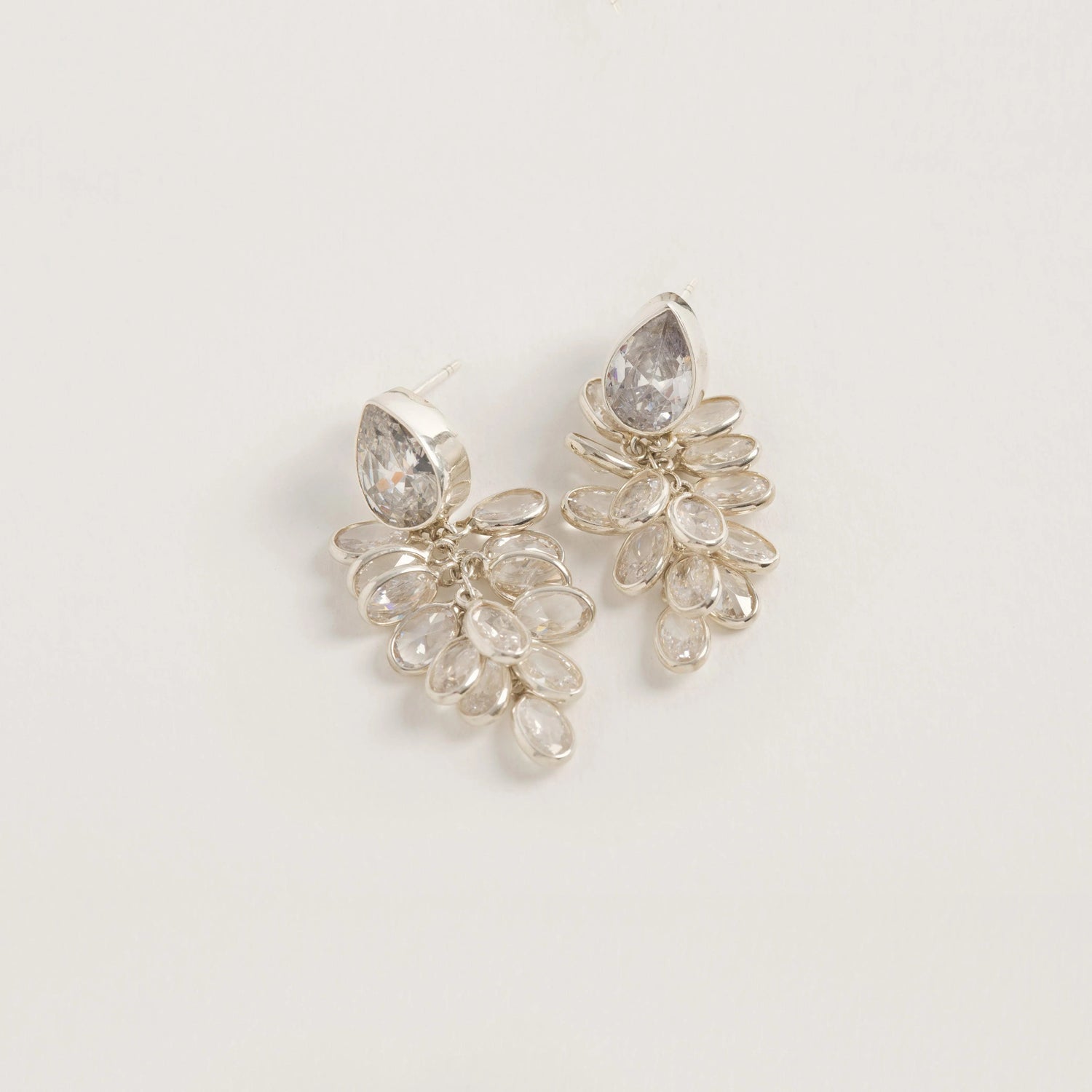 Petite Silver Crystal Drops