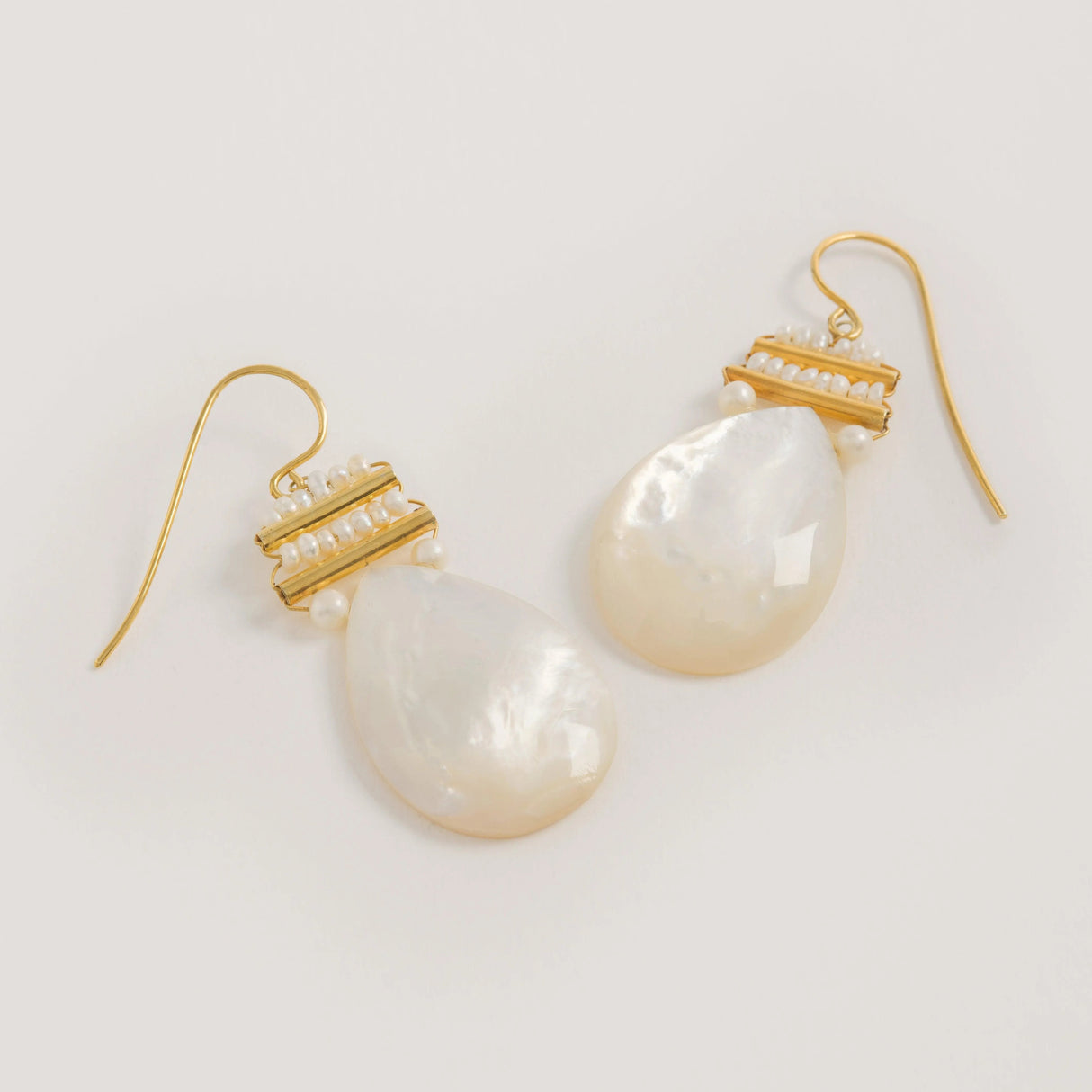 Pearl and Mother of Pearl Pear Drops
