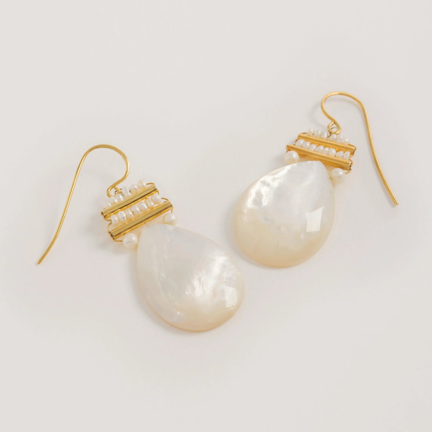 Pearl and Mother of Pearl Pear Drops