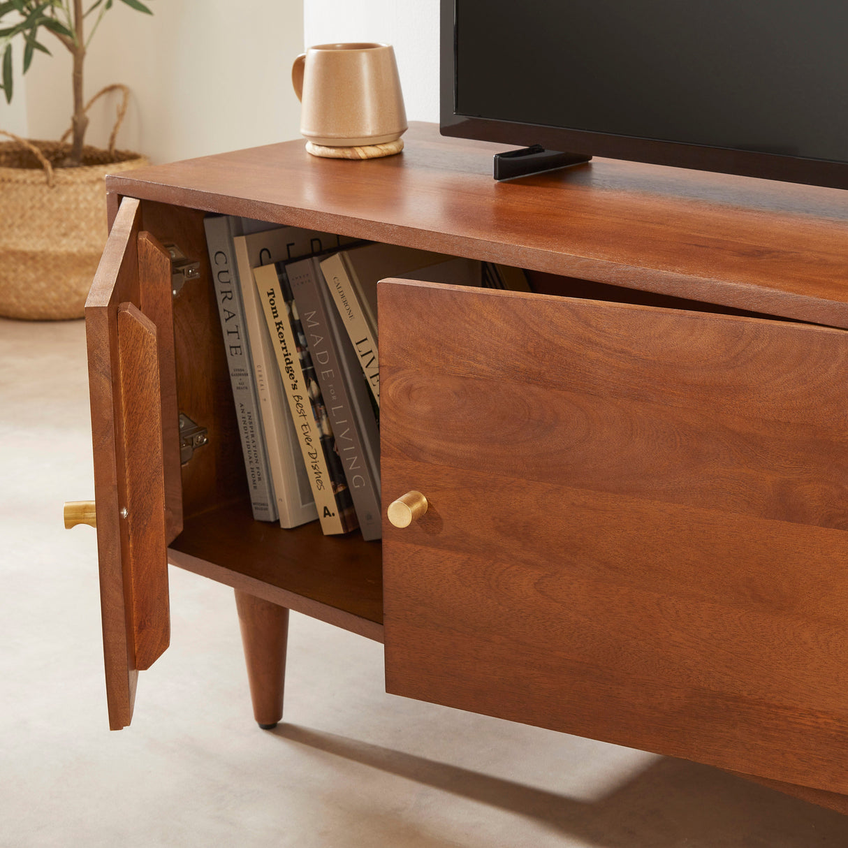 Scandinavian Walnut Oslo TV Stand