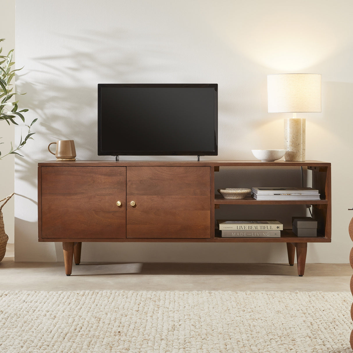 Scandinavian Walnut Oslo TV Stand