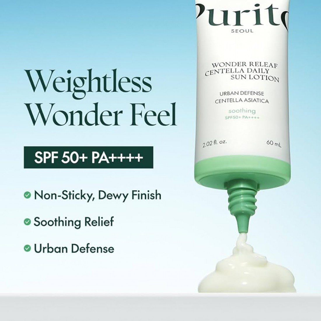 PURITO SEOUL - Wonder Releaf Centella Daily Sun Lotion SPF50+ PA++++ - 60ml