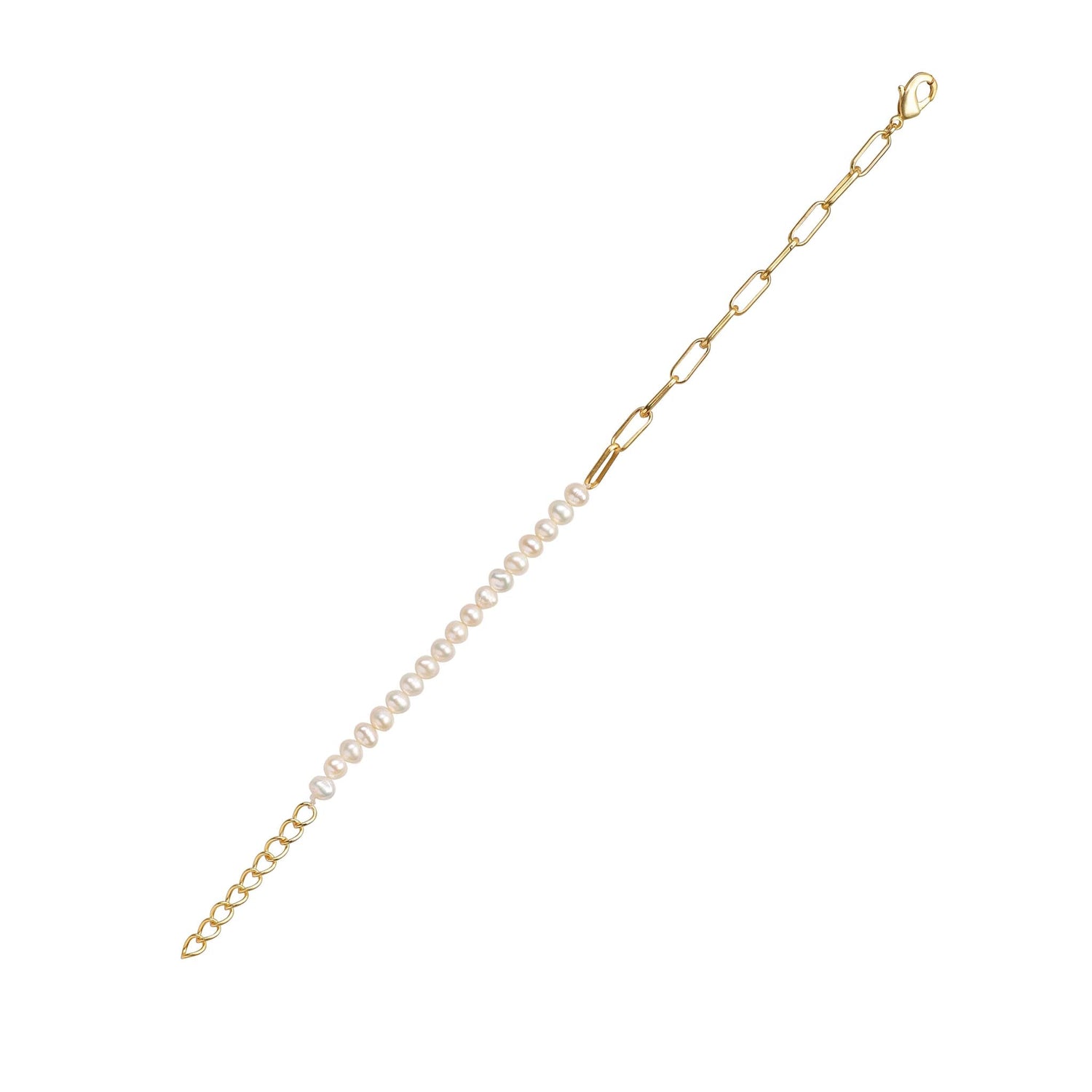 Pearl and Link Chain Bracelet