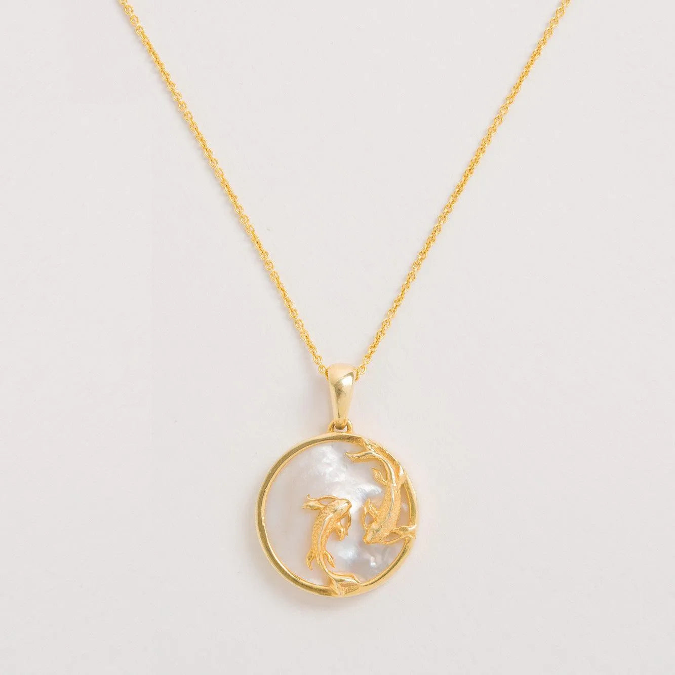 Pisces, Gold Zodiac Necklace