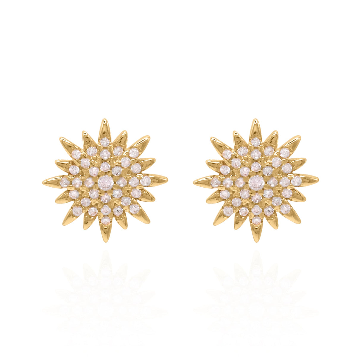 Rhea Starburst Stud Earrings | 18K Gold Plated