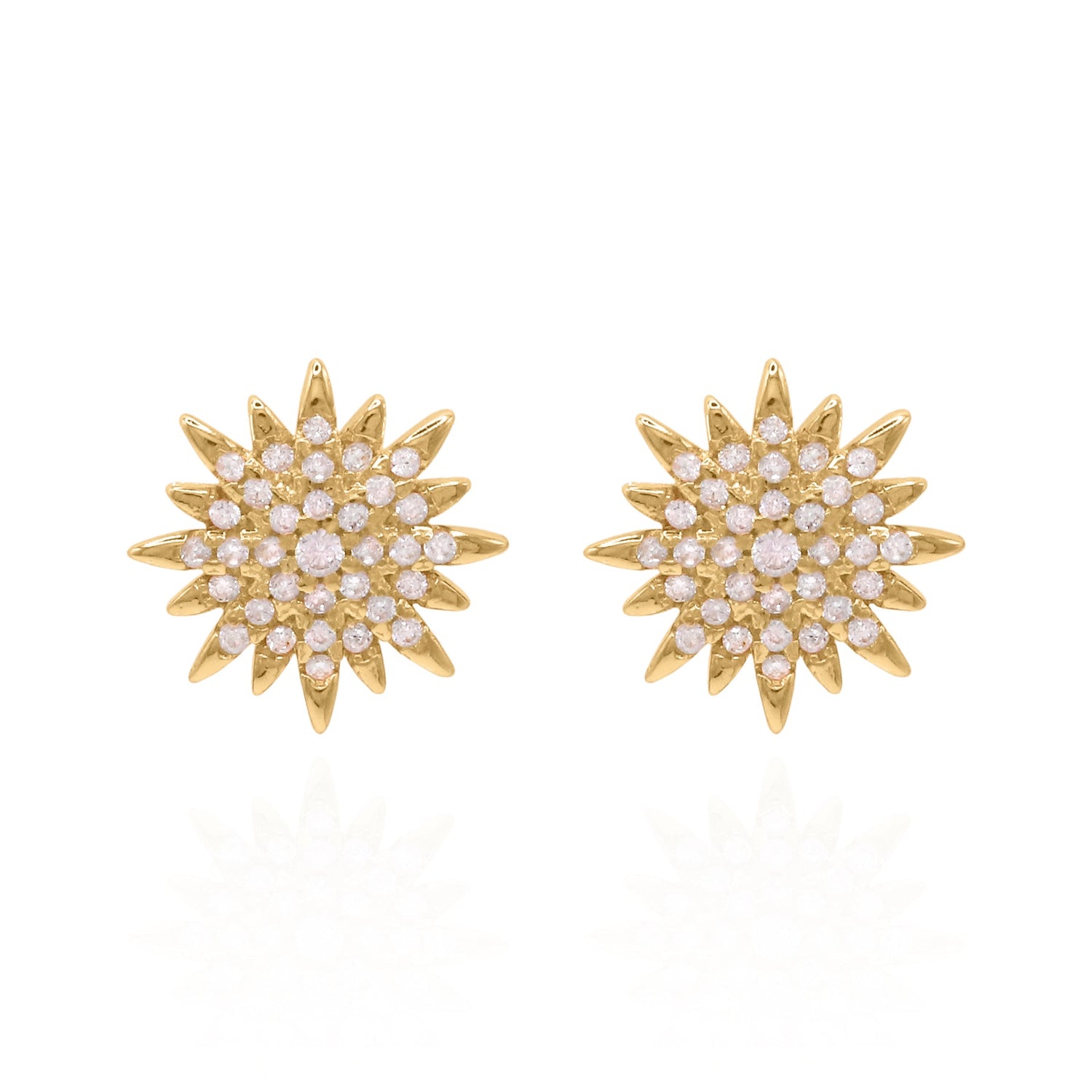 Rhea Starburst Stud Earrings | 18K Gold Plated