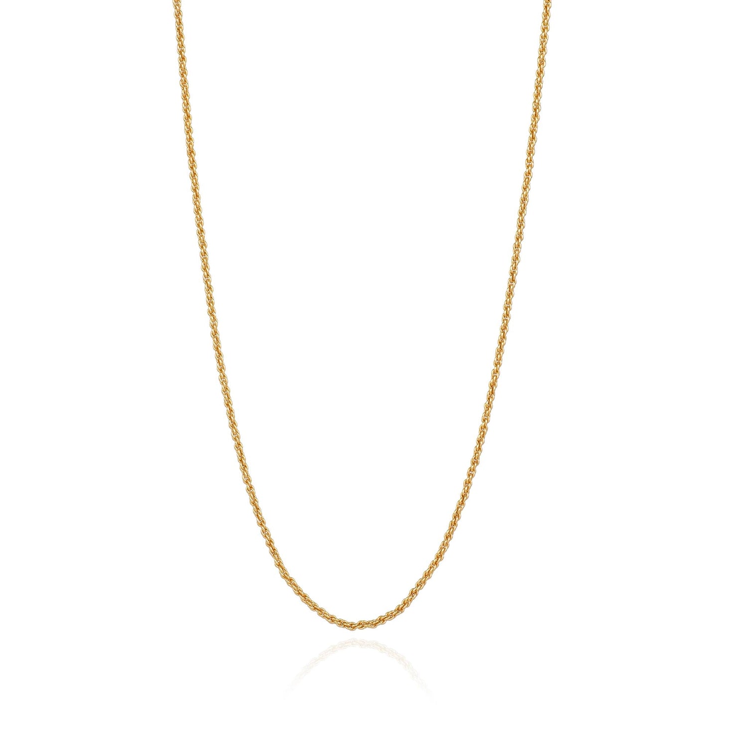 Rope Chain Necklace Gold 17"