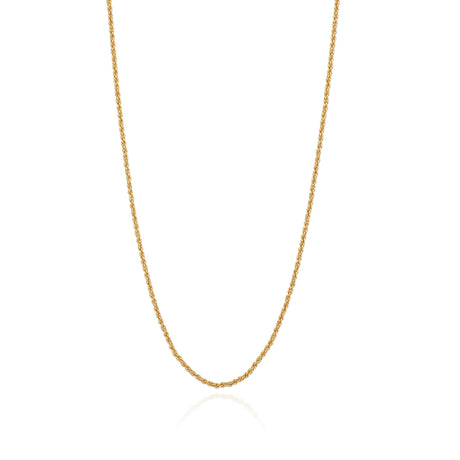 Rope Chain Necklace Gold 17"