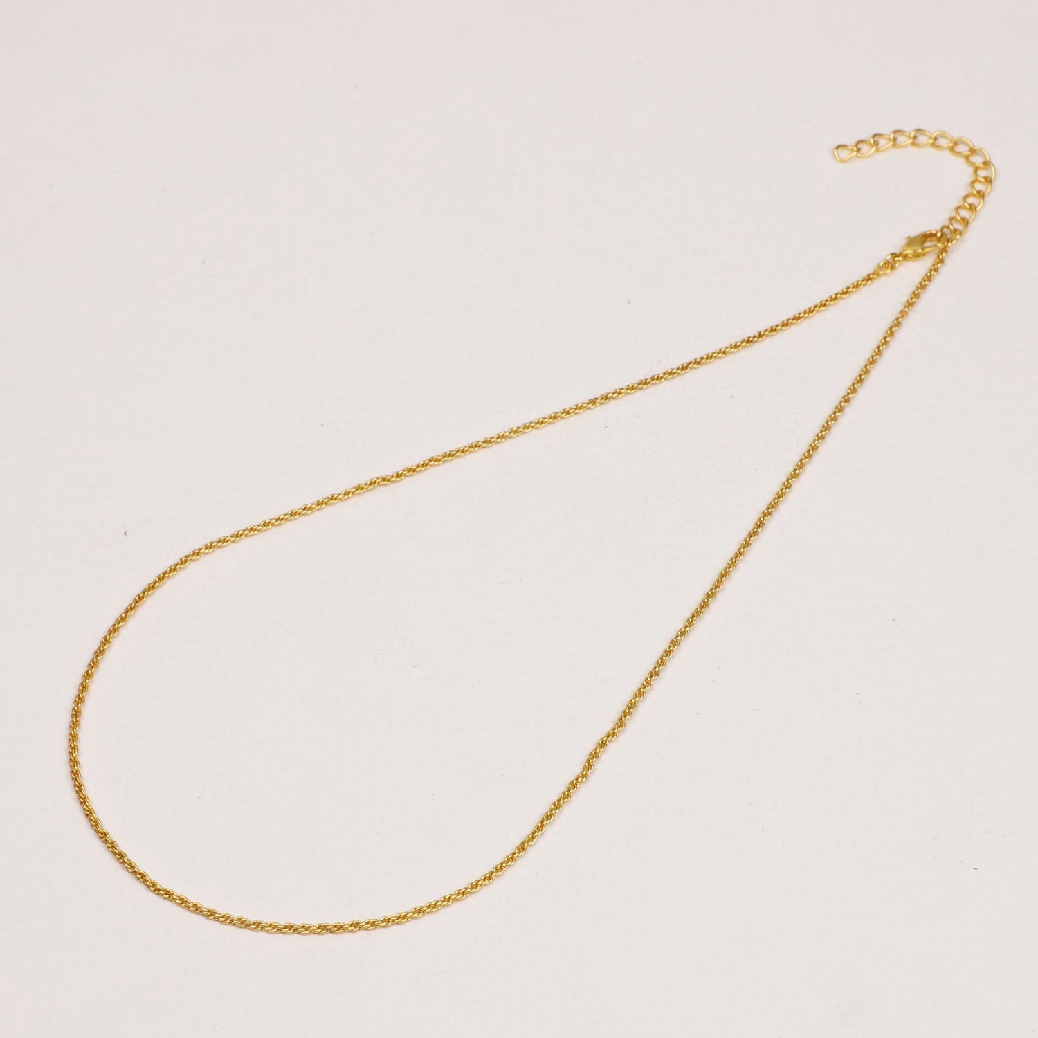 Rope Chain Necklace Gold 17"