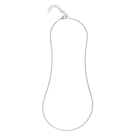 Rope Chain Necklace Silver 17"
