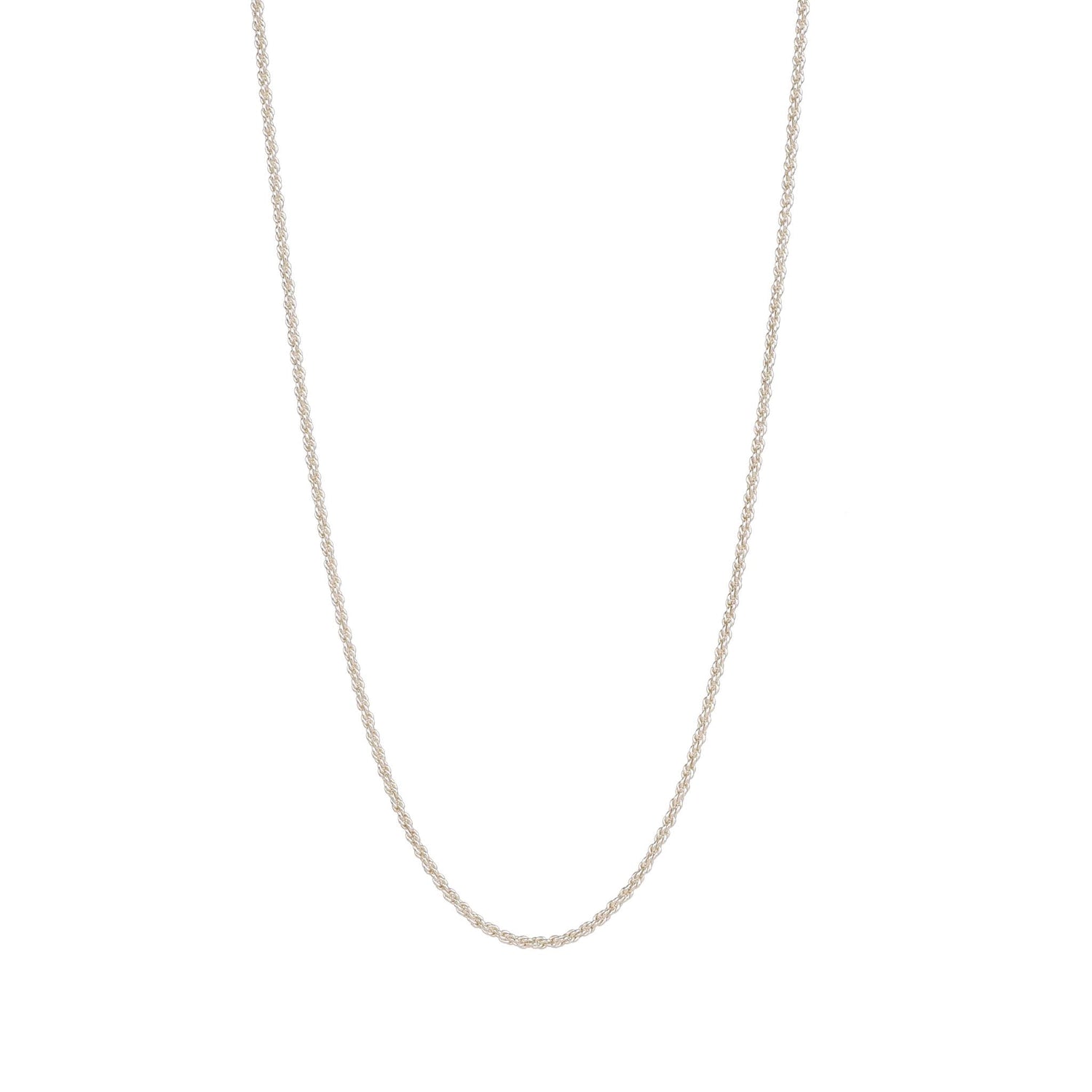 Rope Chain Necklace Silver 17"