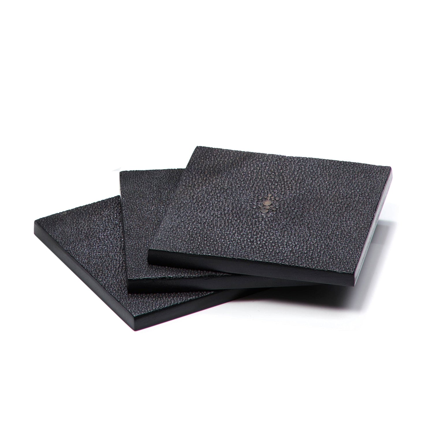 Coaster - Faux Shagreen Chocolate