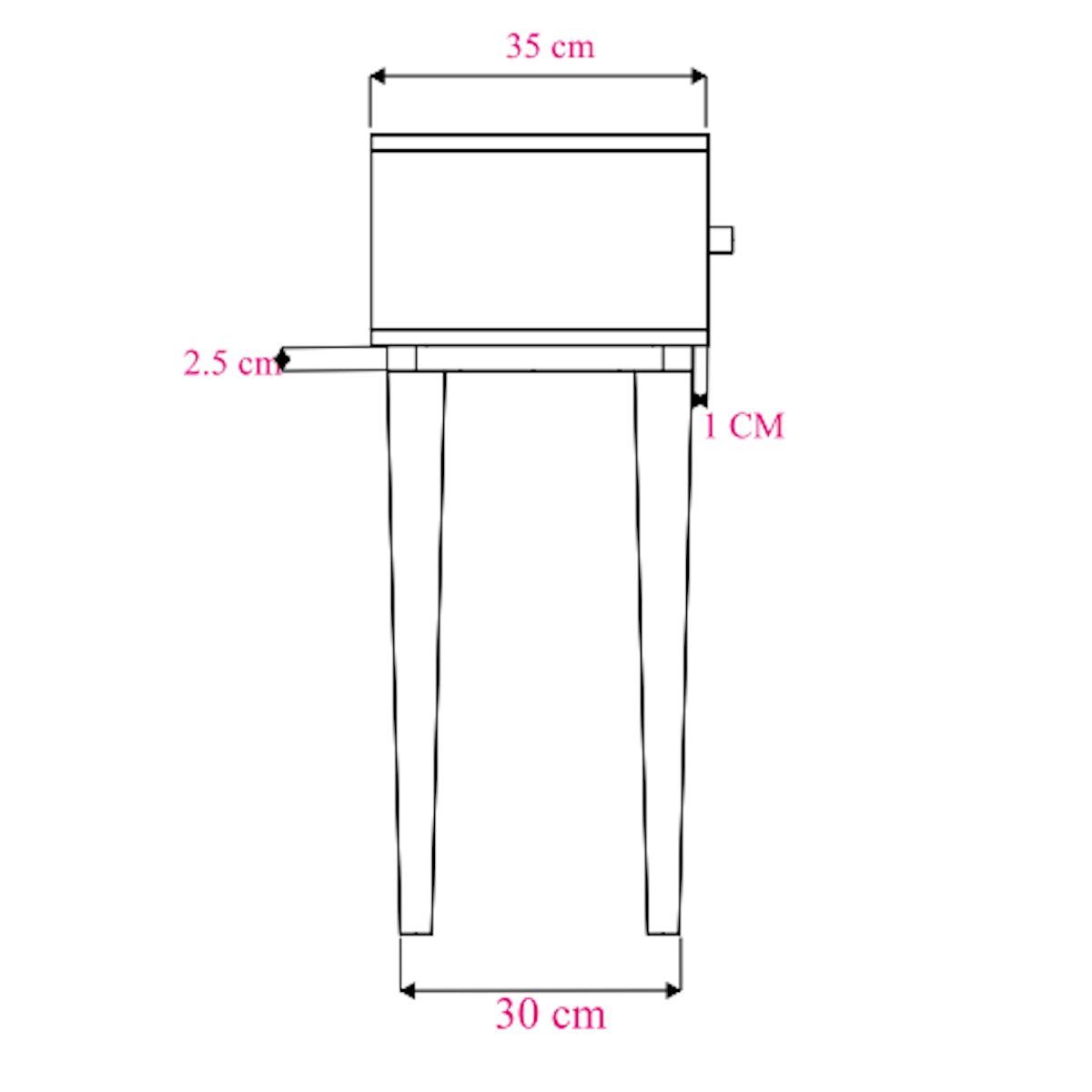 Scandinavian Light Walnut Oslo Console, Dressing Table, and Desk