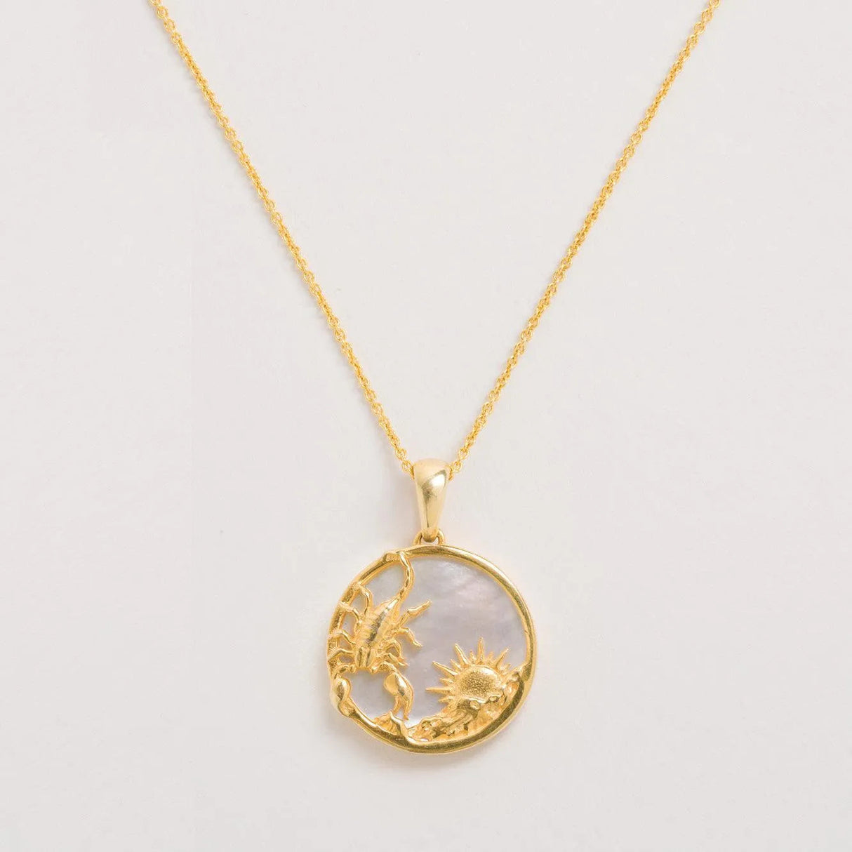 Scorpio, Gold Zodiac Necklace