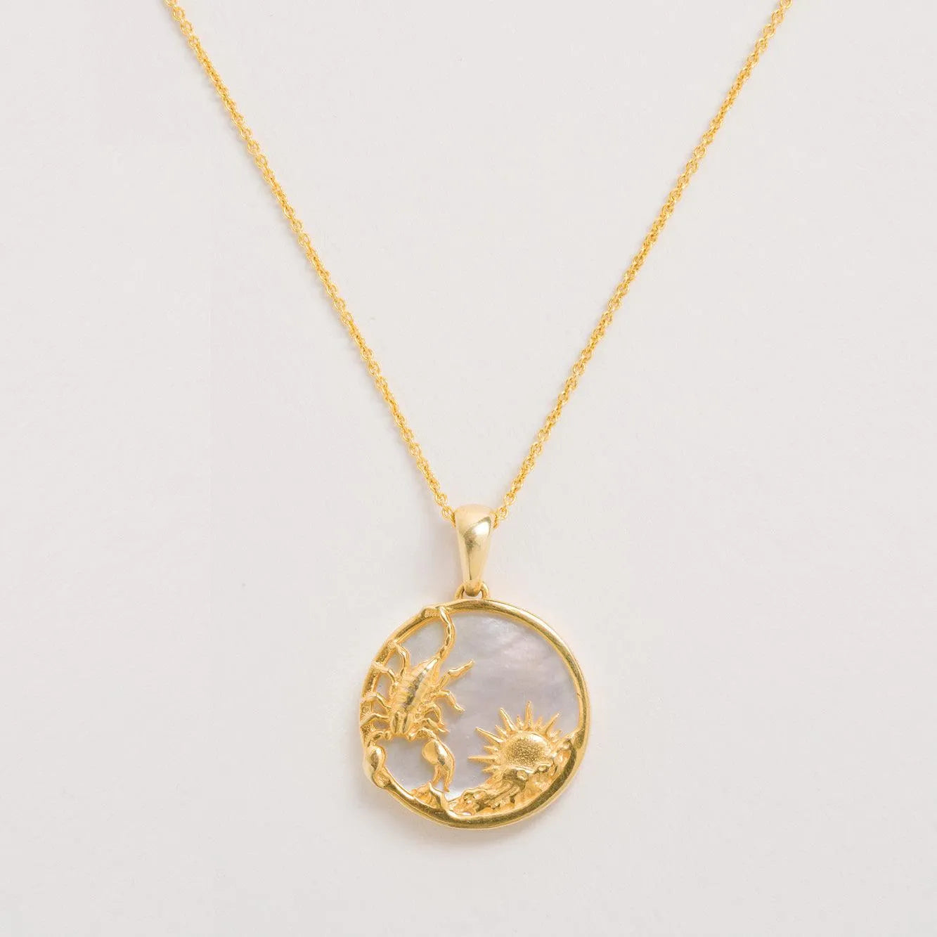 Scorpio, Gold Zodiac Necklace