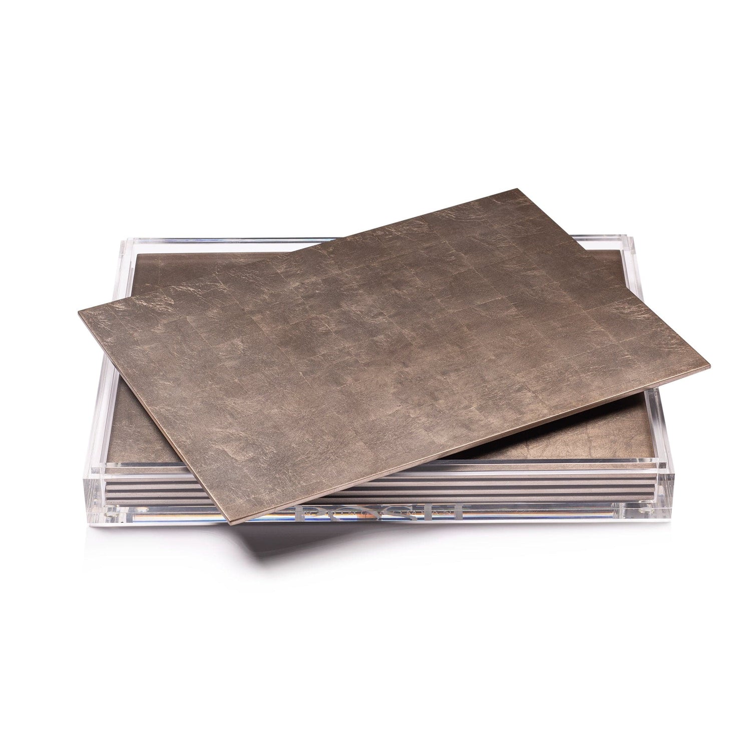 Servebox Clear Silver Leaf - Chic Matte Taupe