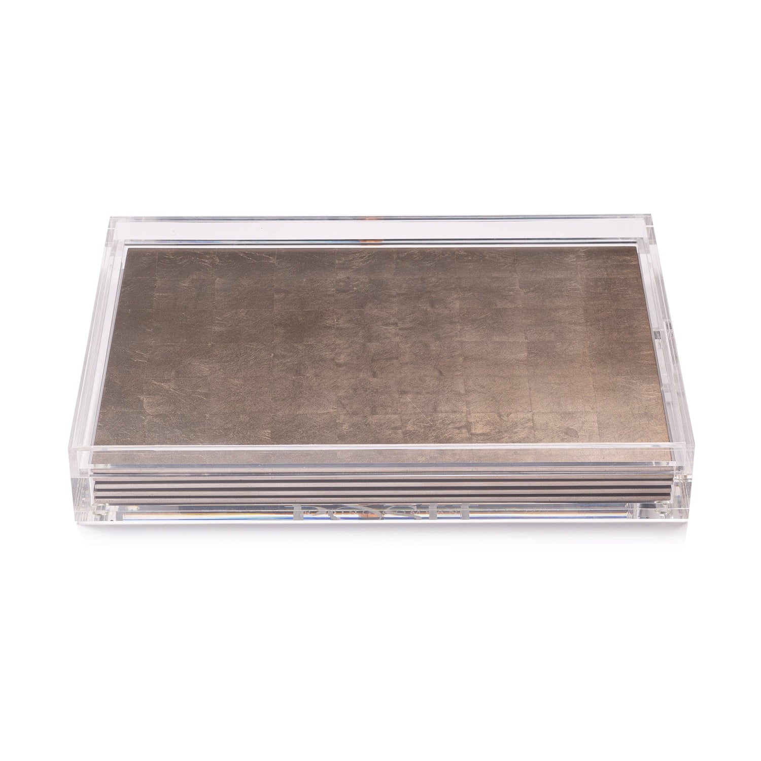 Servebox Clear Silver Leaf - Chic Matte Taupe