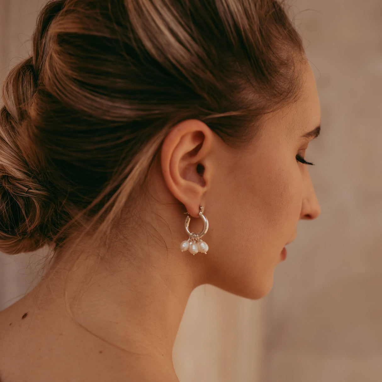 Silver Mini Hoops With Detachable Pearls