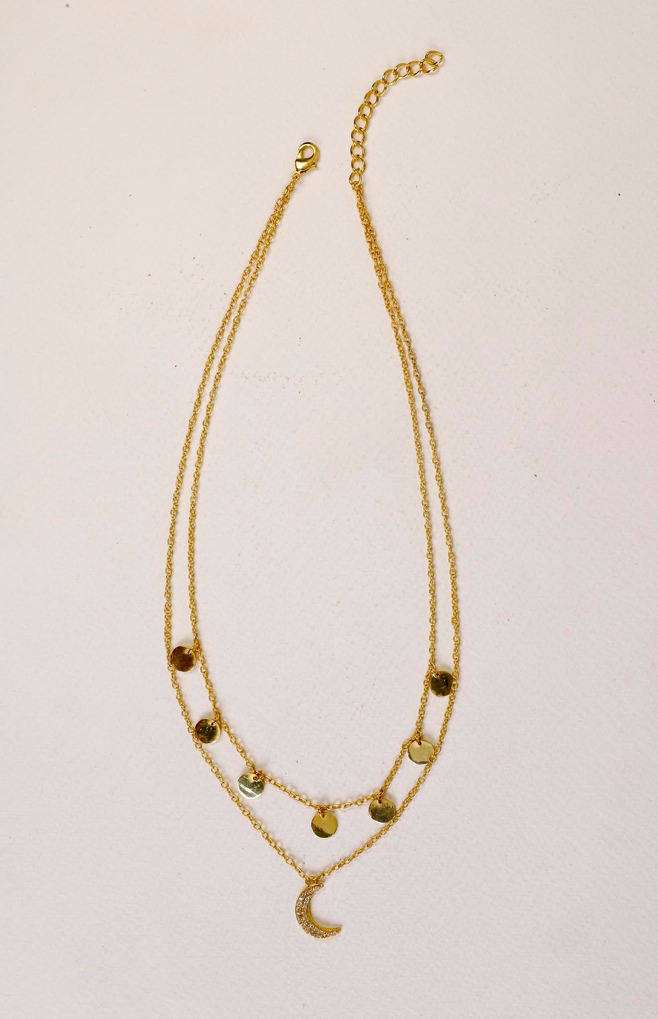 Star Gaze Double Layer Necklace Gold