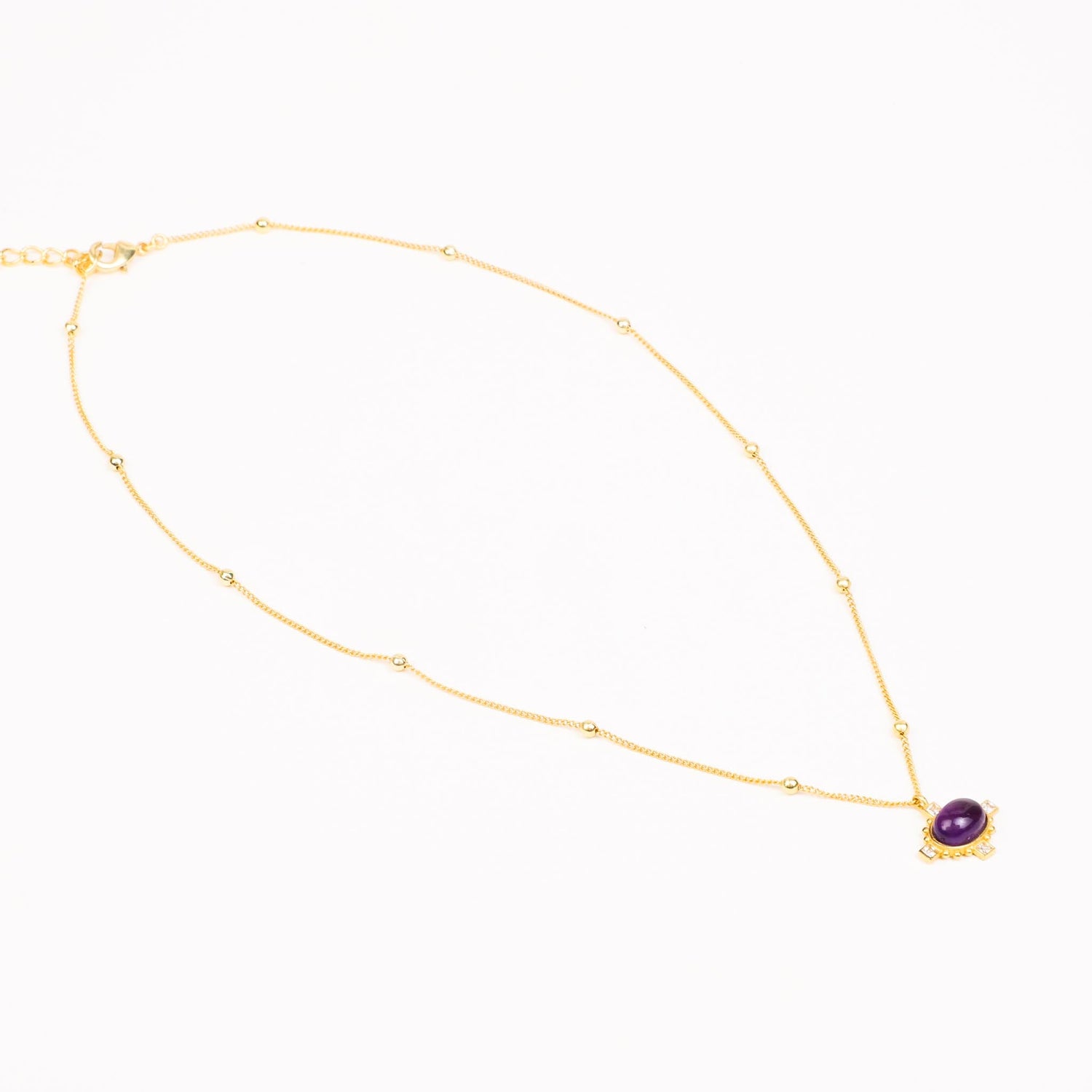 Amethyst CZ Necklace "Stellar Elegance"