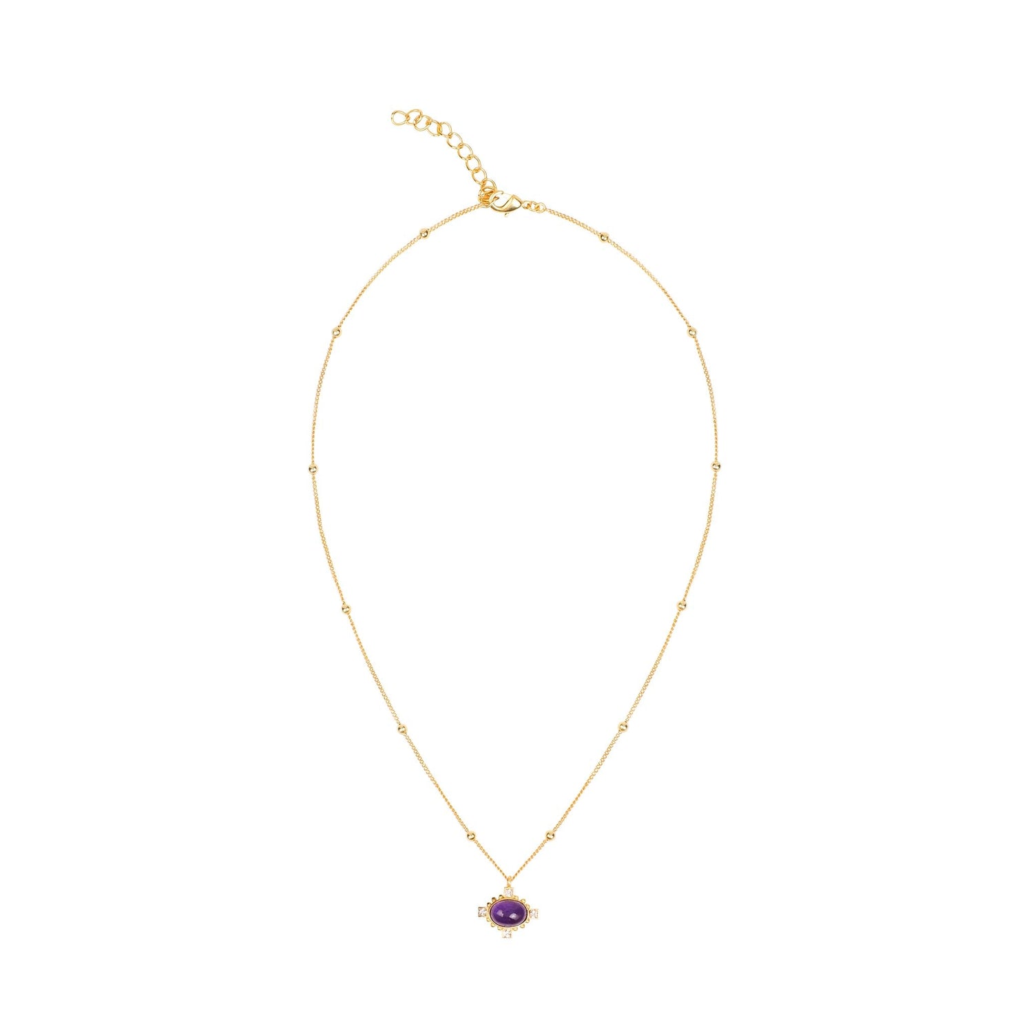 Amethyst CZ Necklace "Stellar Elegance"