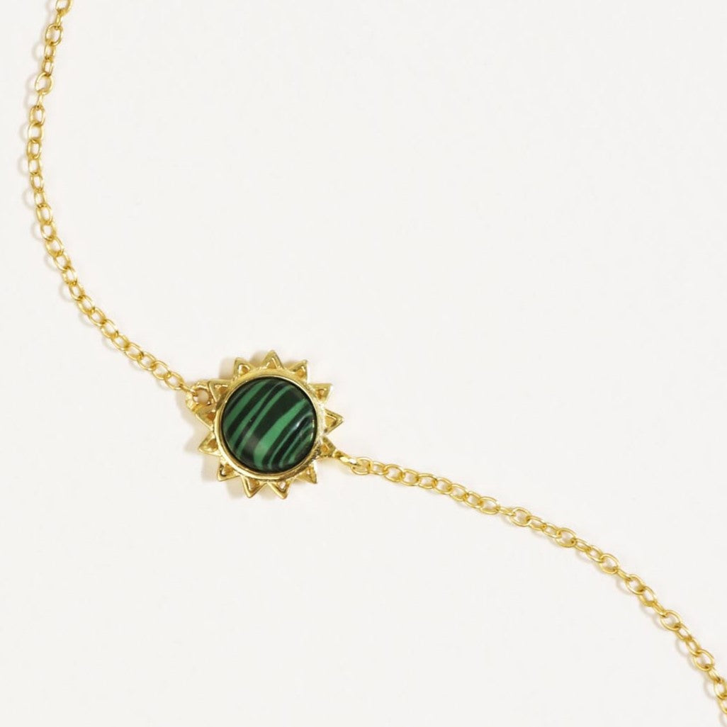 Malachite Bracelet "Stellar Elegance"
