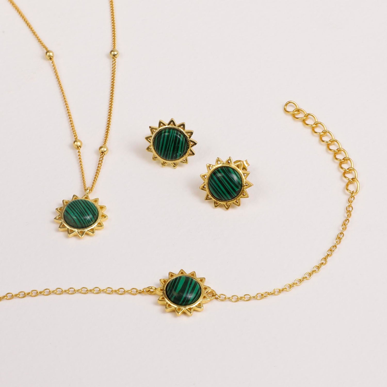 Malachite Necklace "Stellar Elegance"