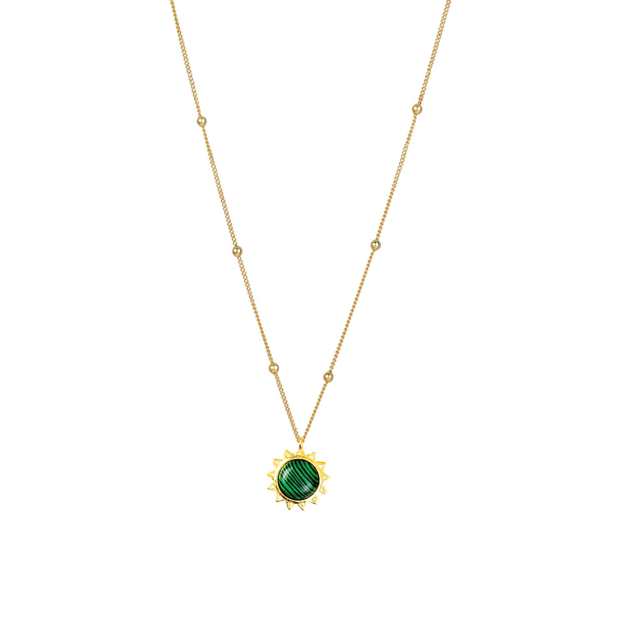 Malachite Necklace "Stellar Elegance"