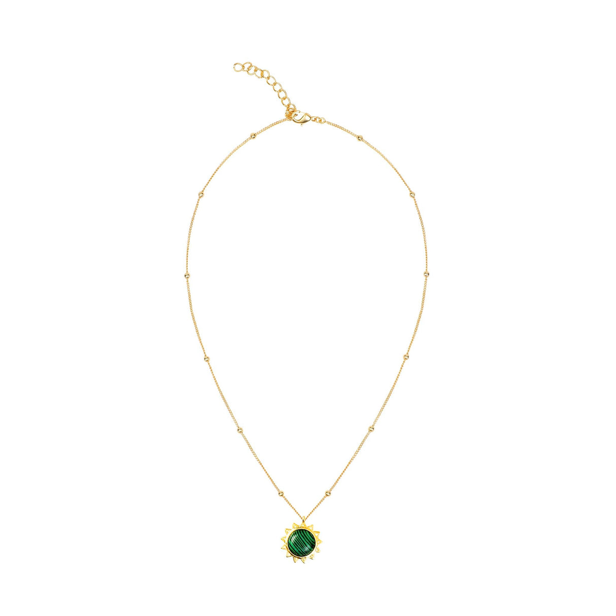 Malachite Necklace "Stellar Elegance"