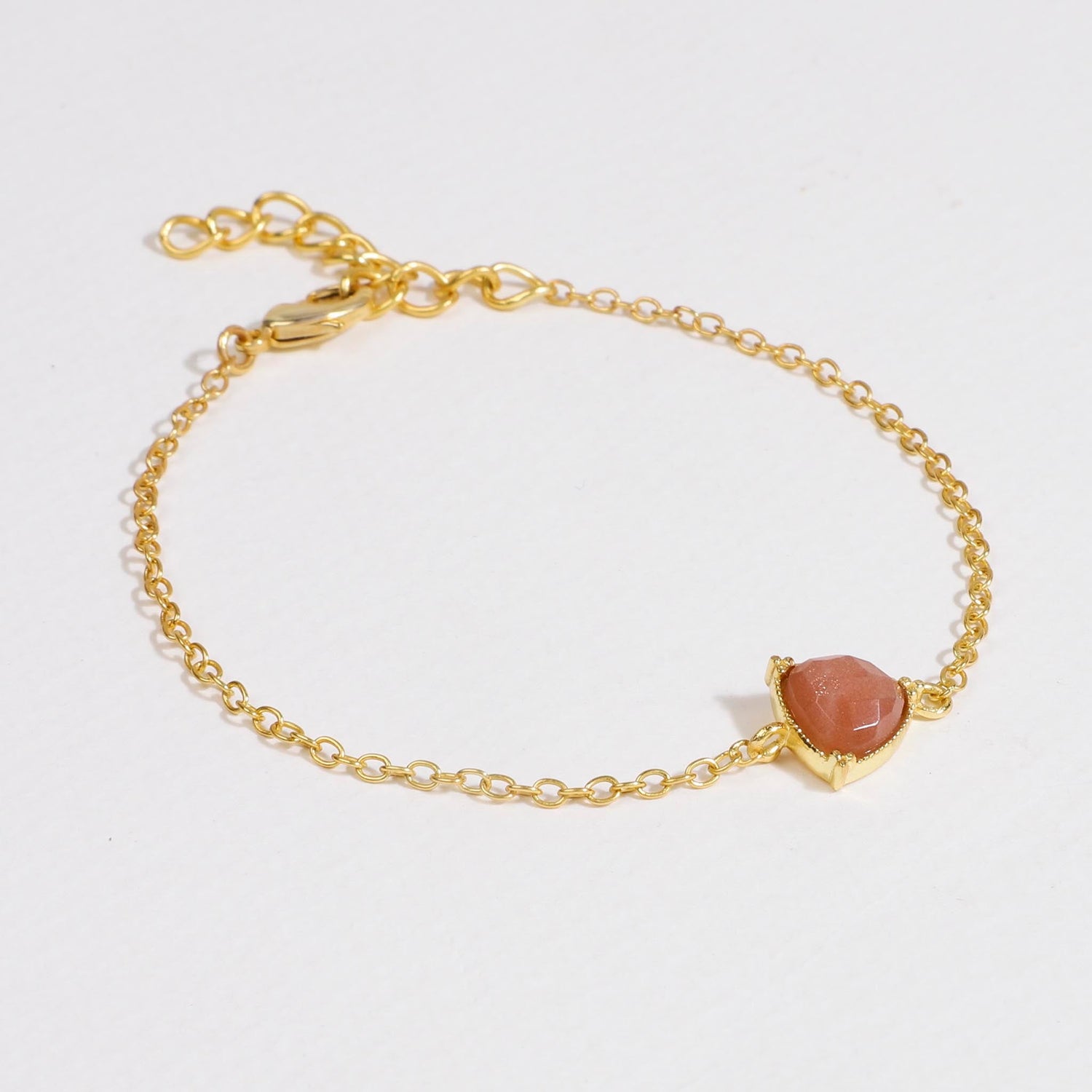 Peach MoonStone Bracelet "Stellar Elegance"